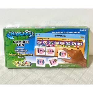 FlipChex Number Fun self checking magnetic Math Readiness games NEW K-2